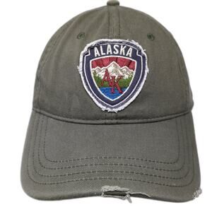 Alaska AK Strapback Baseball Cap Green One Size Adjustable Princess Cruises